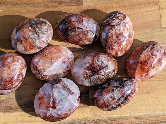 Fire Quartz Palm Stones