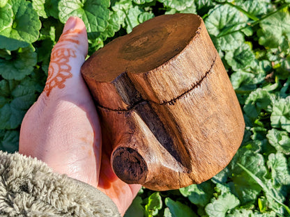 Teak Wood Tree Trunk Box