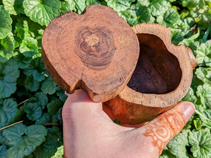 Teak Wood Tree Trunk Box