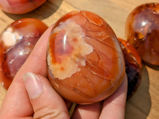 Carnelian Palm Stones