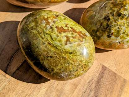 High Grade Green Opal Palm Stones