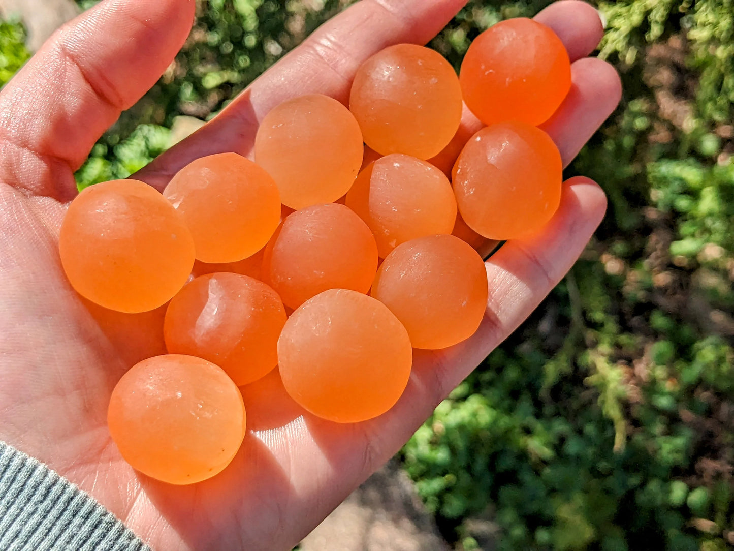 Peach Selenite Mini Spheres