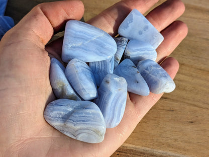 Blue Lace Agate Tumbled Stones