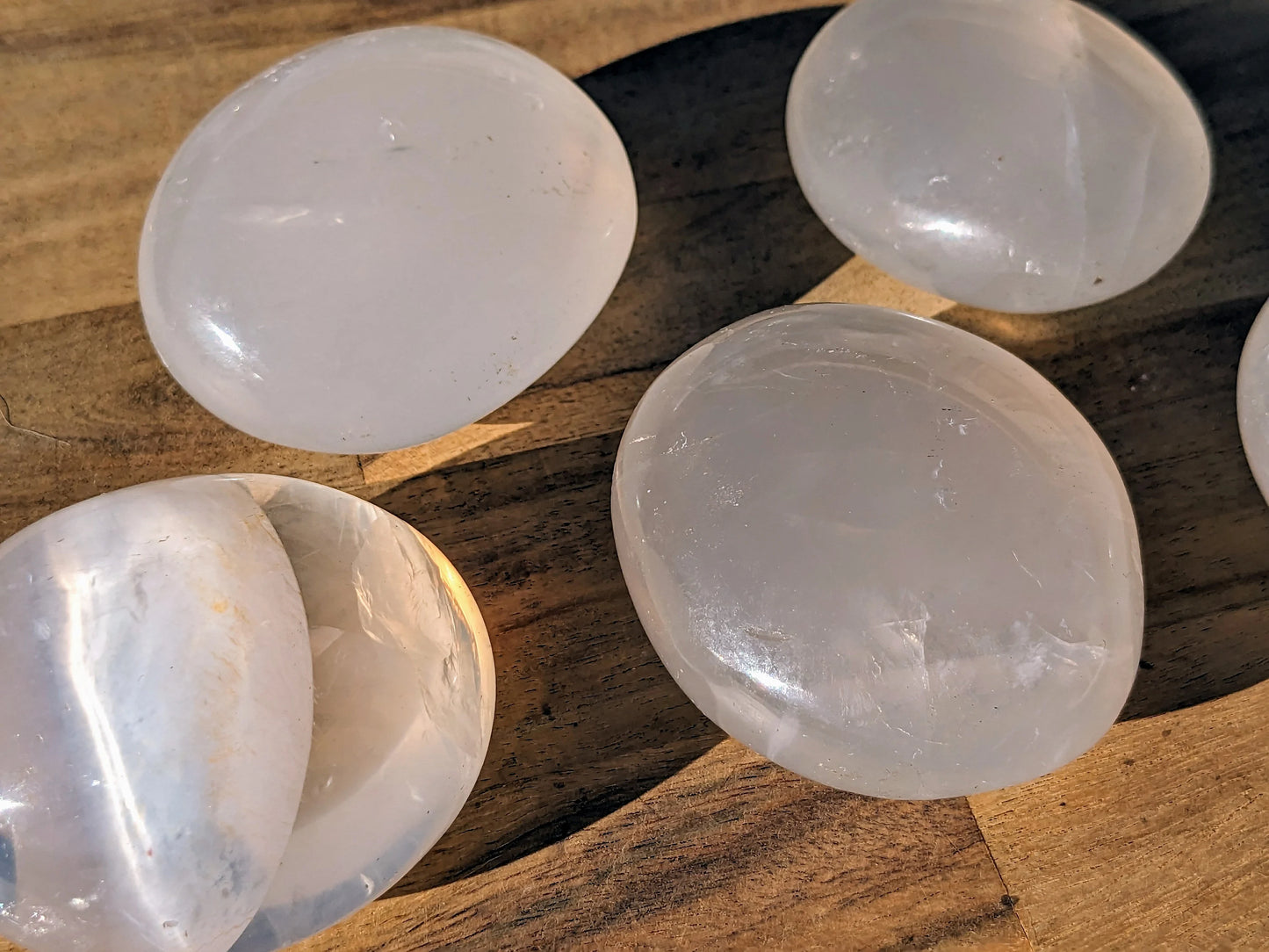 Moon Quartz Palm Stones