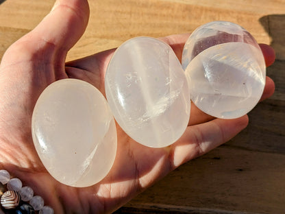 Moon Quartz Palm Stones