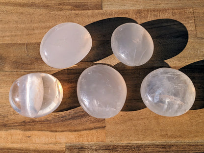 Moon Quartz Palm Stones