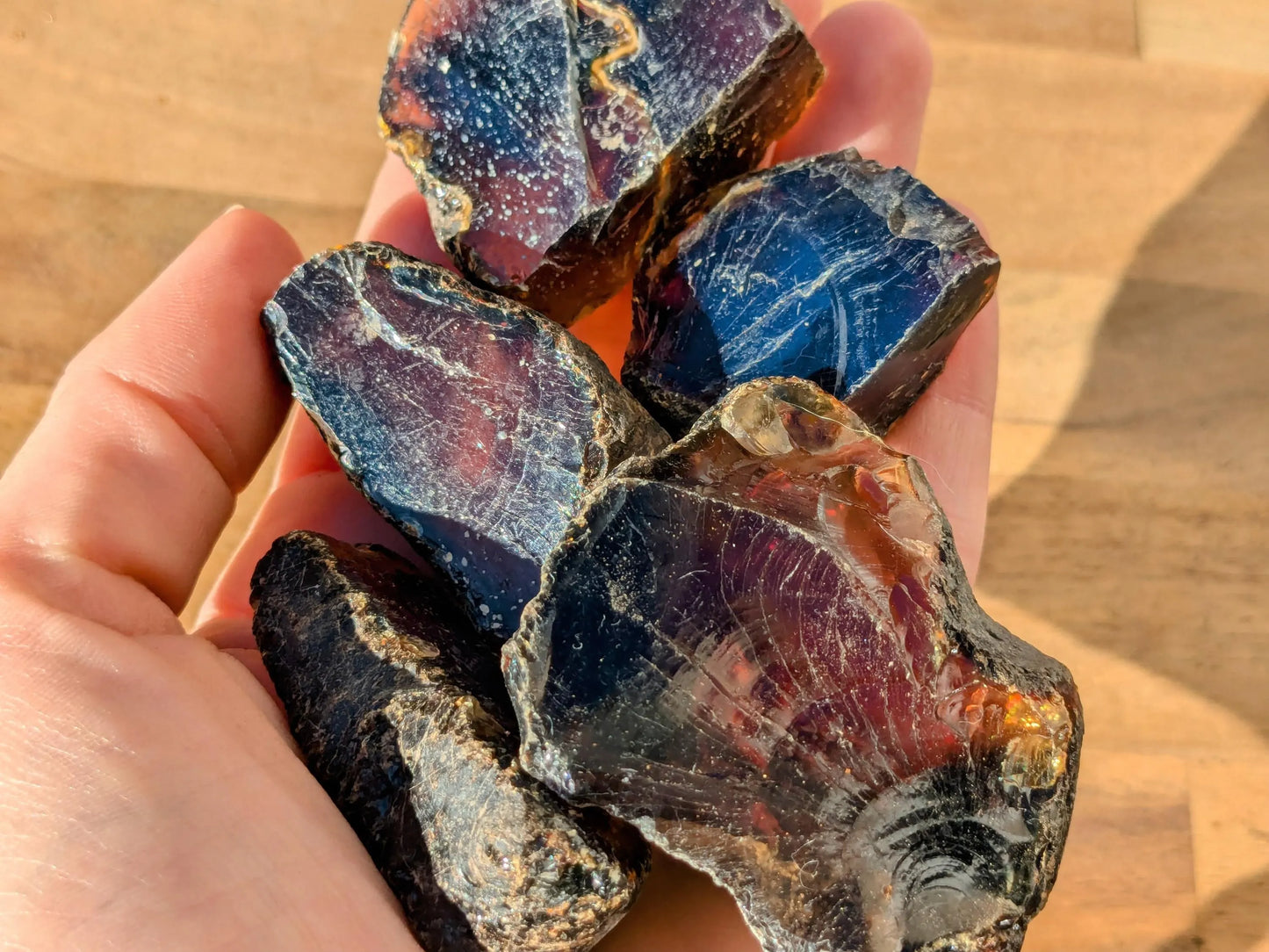 Rare Blue Amber Specimens