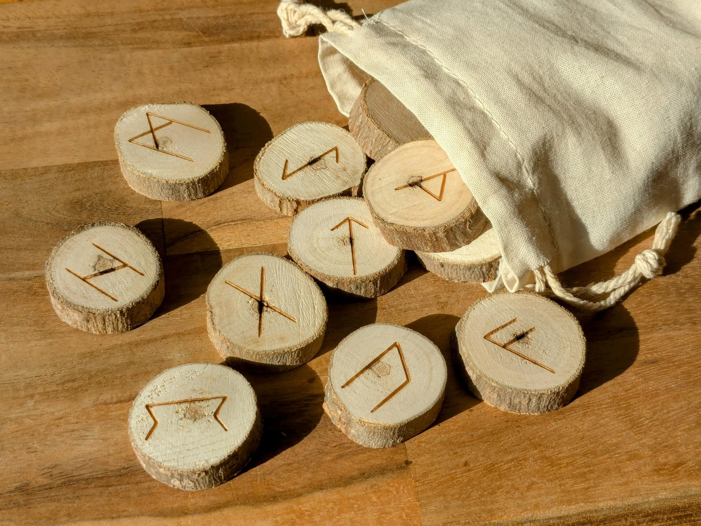 Poplar Wood Rune Set