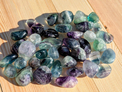 Rainbow Fluorite Tumbled Stones