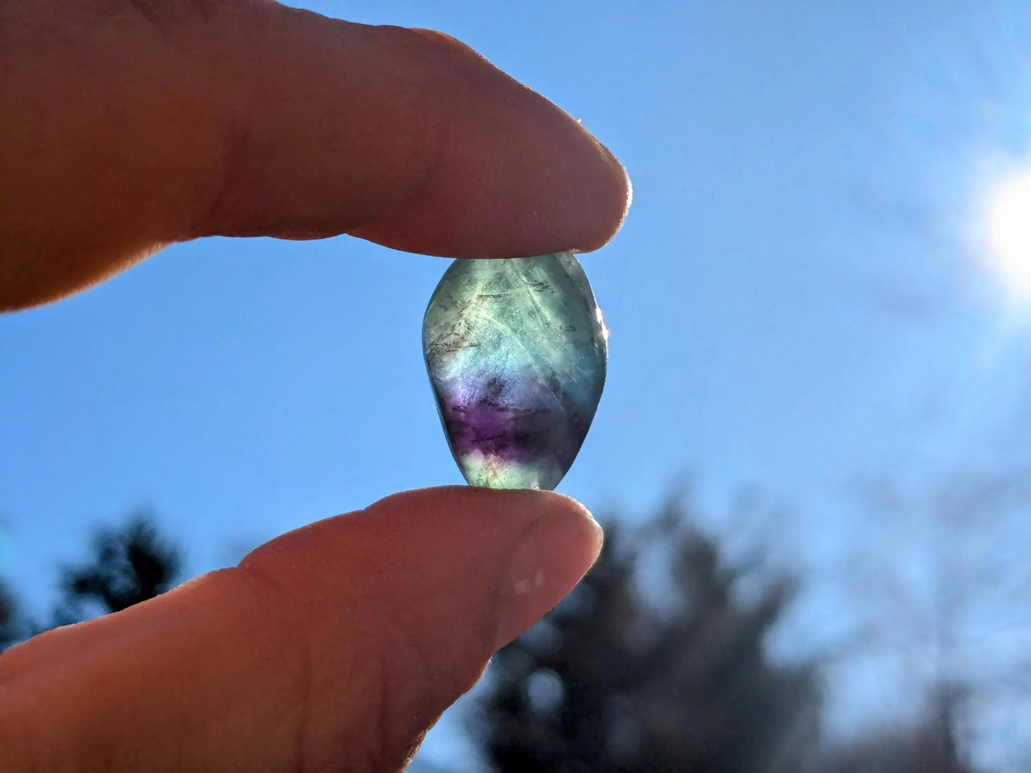 Rainbow Fluorite Tumbled Stones