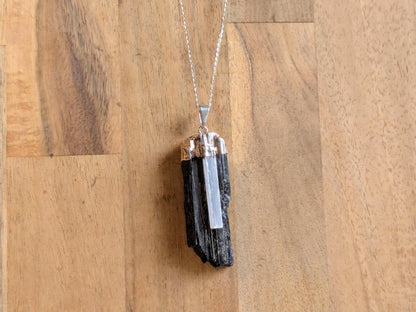 Black Tourmaline & Selenite Necklace
