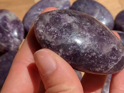 Lepidolite Palm Stones