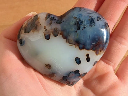 Dendritic Agate Heart - OOAK