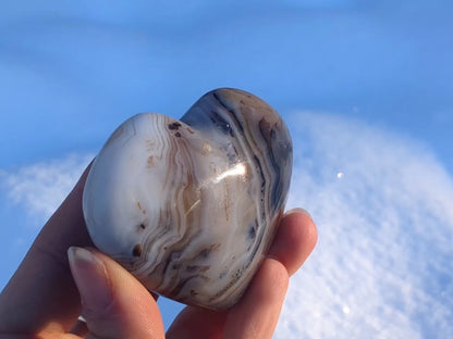 Dendritic Agate Heart - OOAK