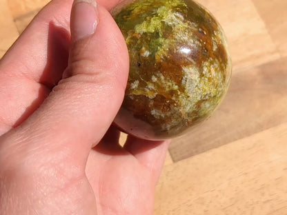 Green Opal Sphere - OOAK