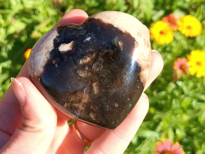 Black Opal Heart - OOAK