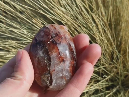 Fire Quartz Palm Stones
