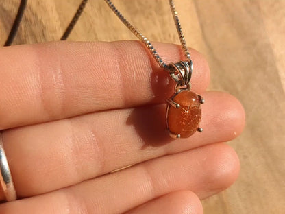 Sunstone Sterling Silver Necklace