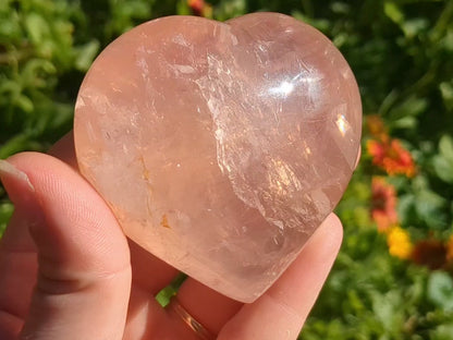 Rose Quartz Heart - OOAK