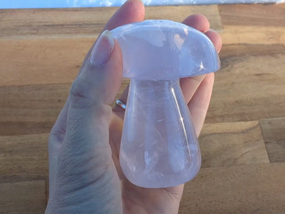Rose Quartz Mushroom - OOAK