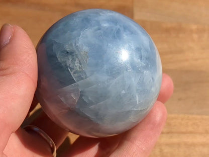 Blue Calcite Sphere - OOAK