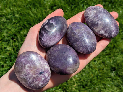 Lepidolite Palm Stones
