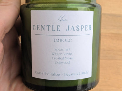 IMBOLC Herb + Crystal Dressed Candle