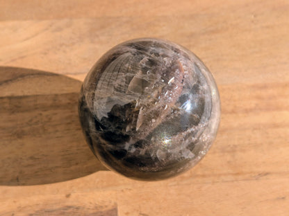 Black Moonstone Sphere - OOAK