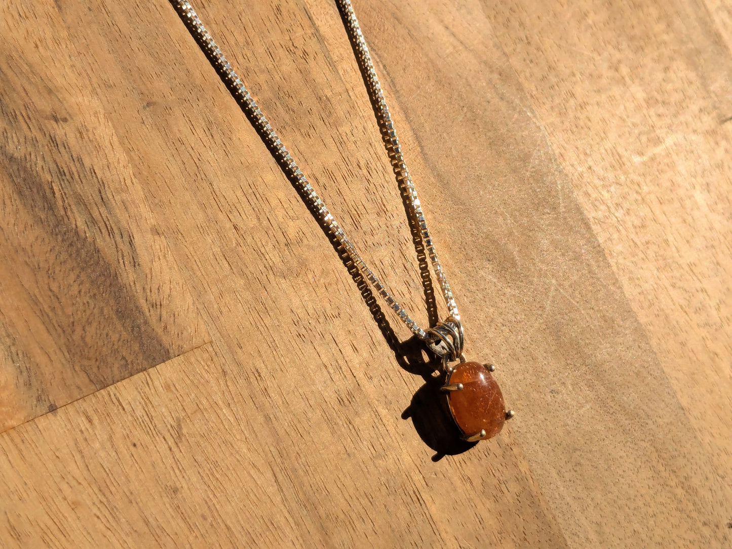Sunstone Sterling Silver Necklace