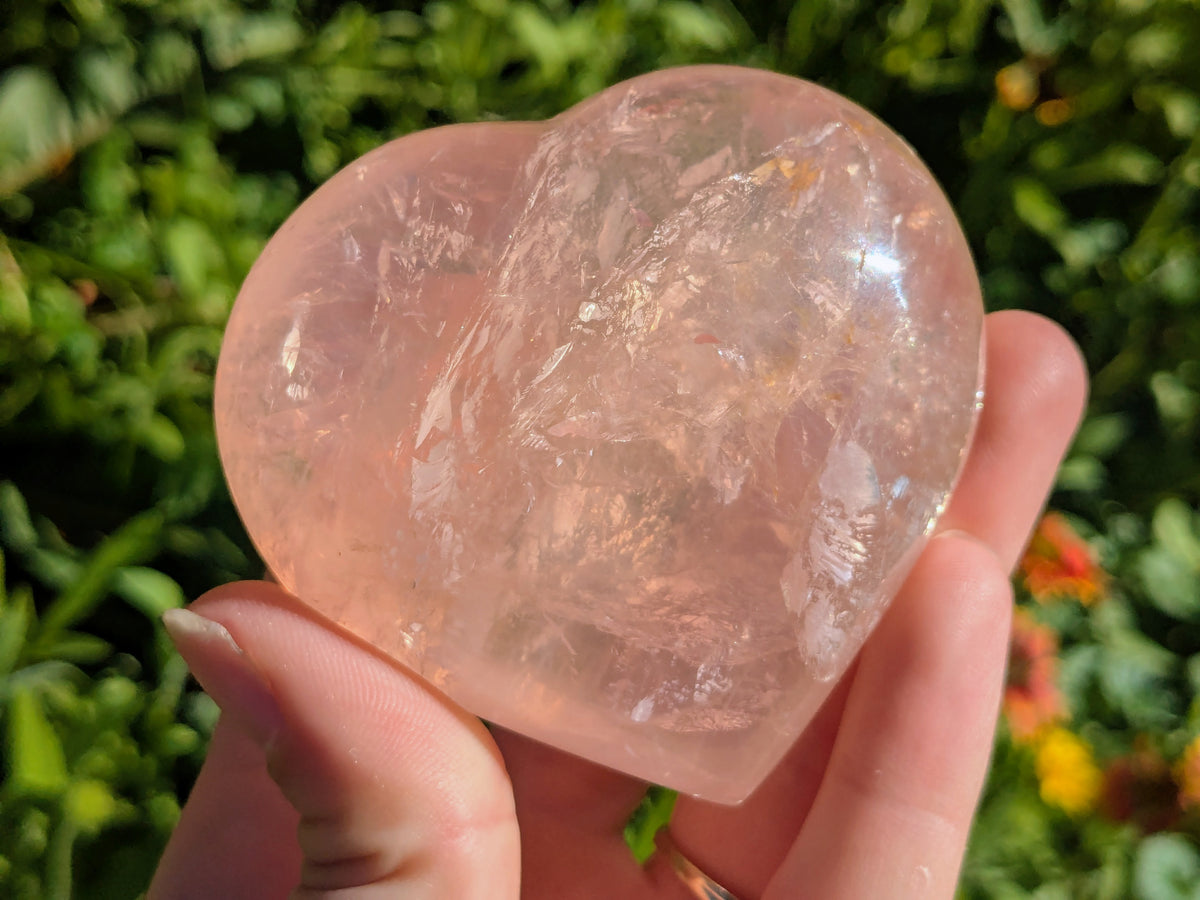 Rose Quartz Heart - OOAK