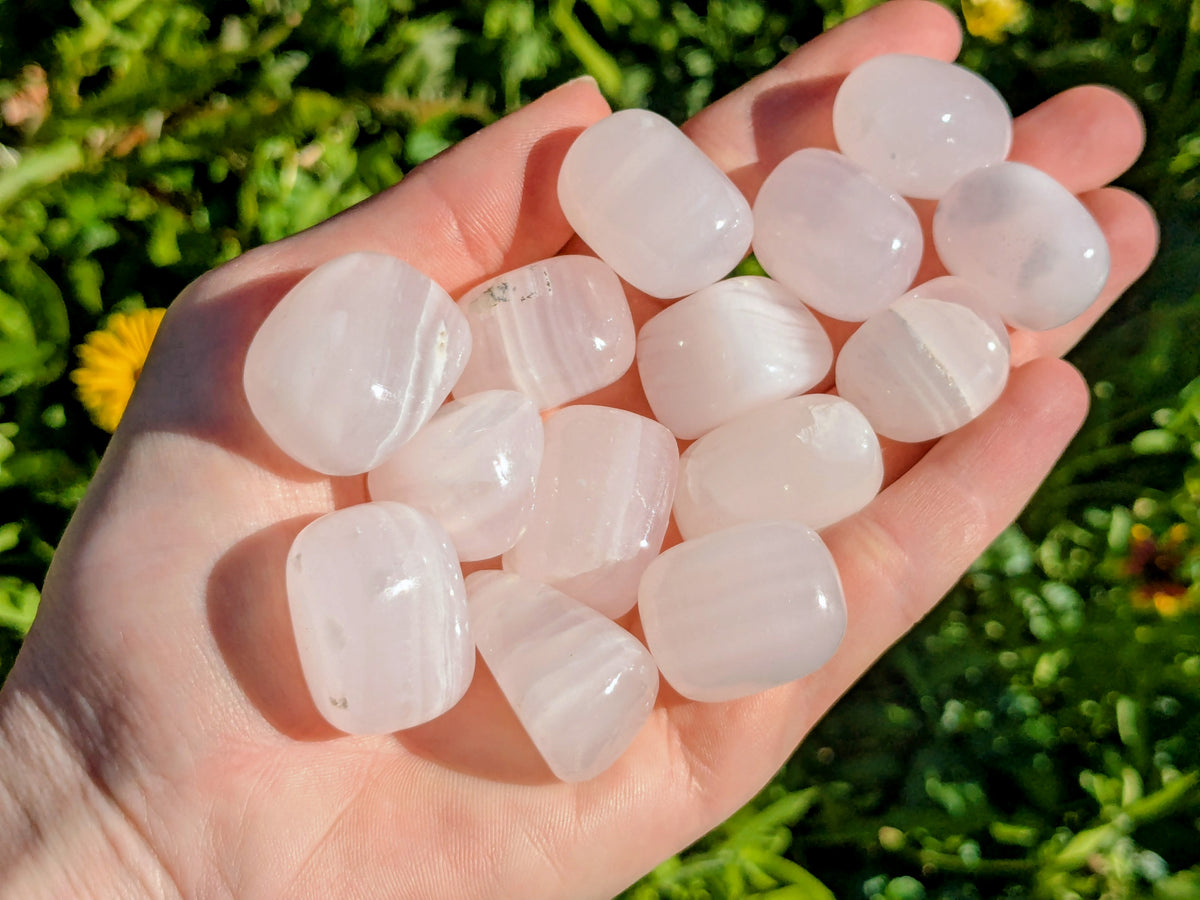 Mangano Calcite Tumbled Stones