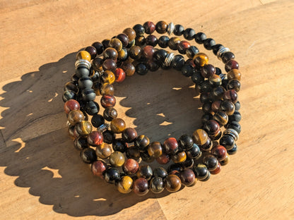 Multicolor Tiger's Eye Stretch Bracelets