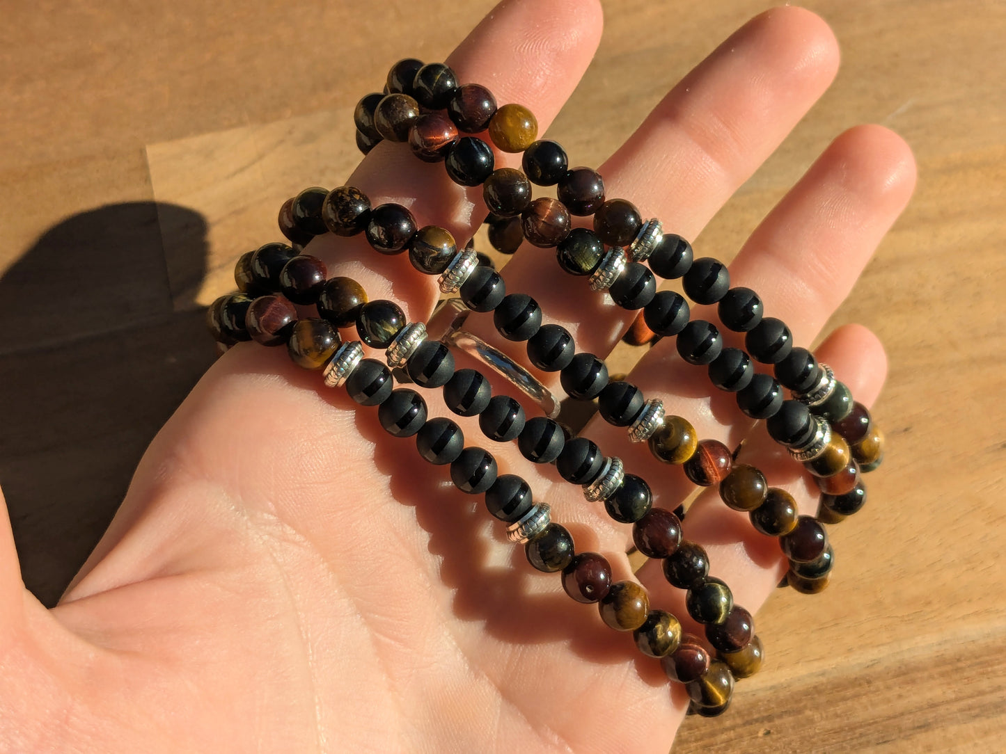Multicolor Tiger's Eye Stretch Bracelets
