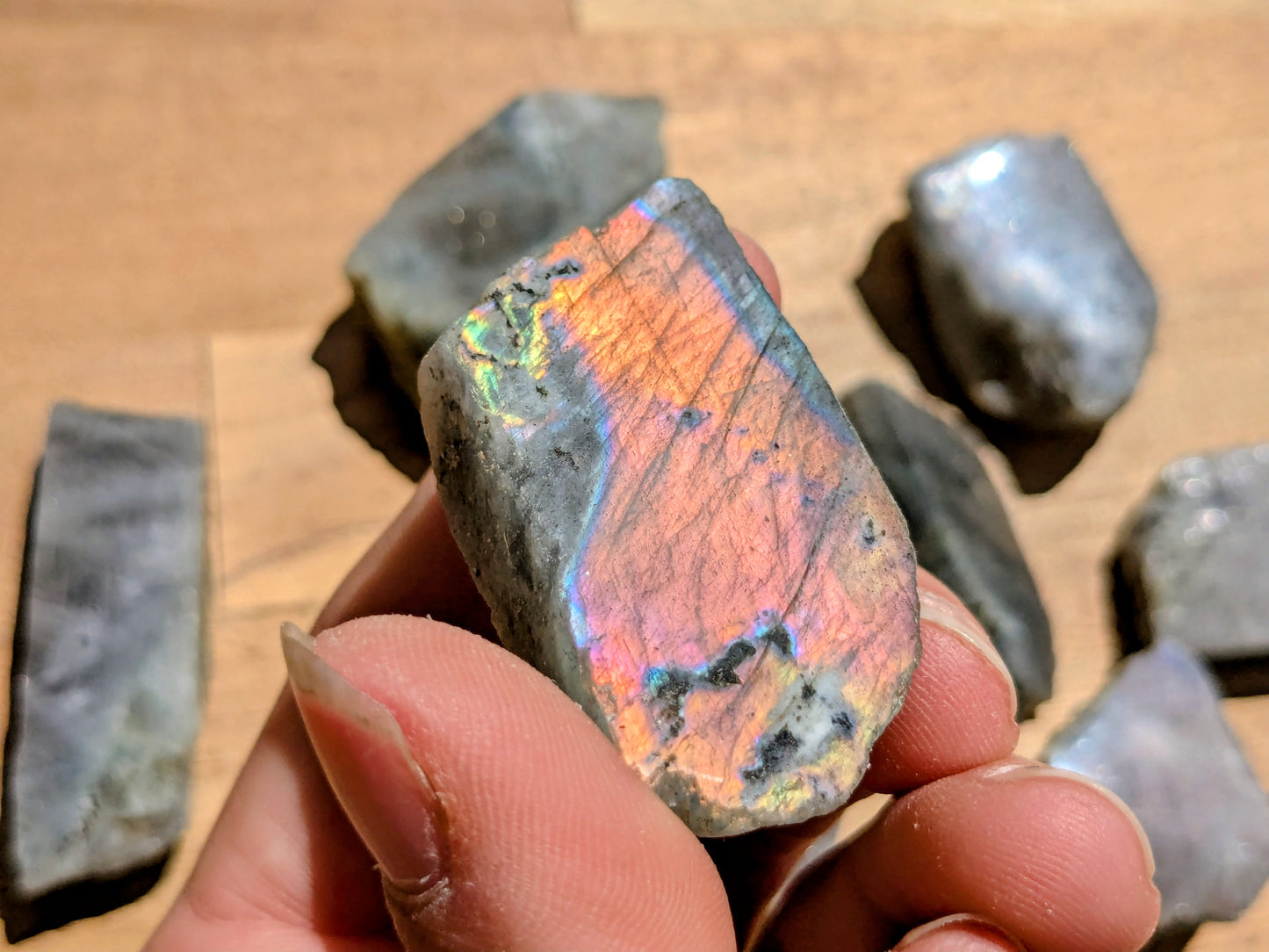 Sunset Labradorite Slices