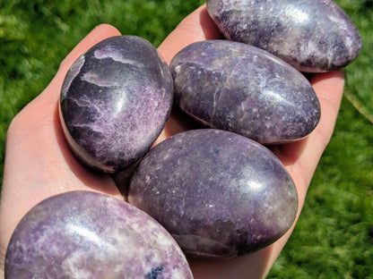 Lepidolite Palm Stones