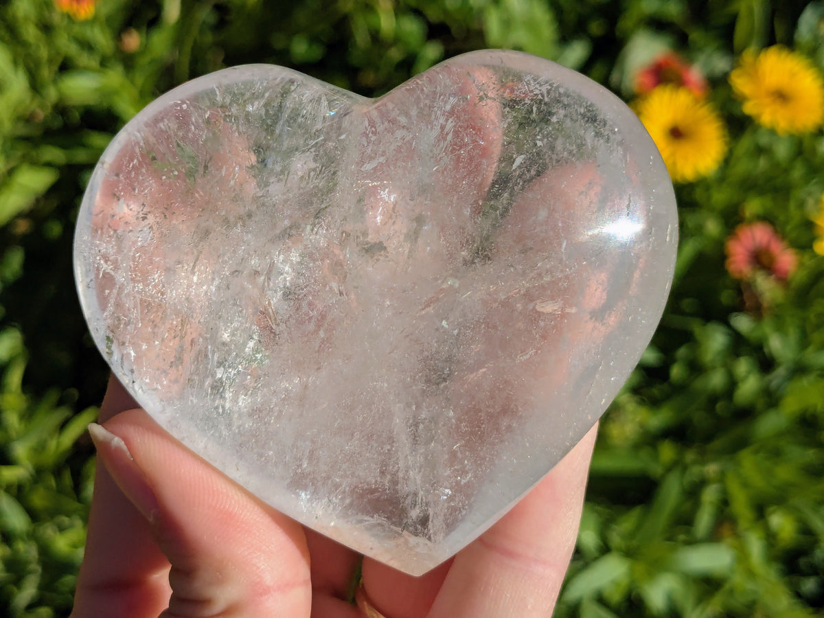 High Quality Clear Quartz Heart - OOAK