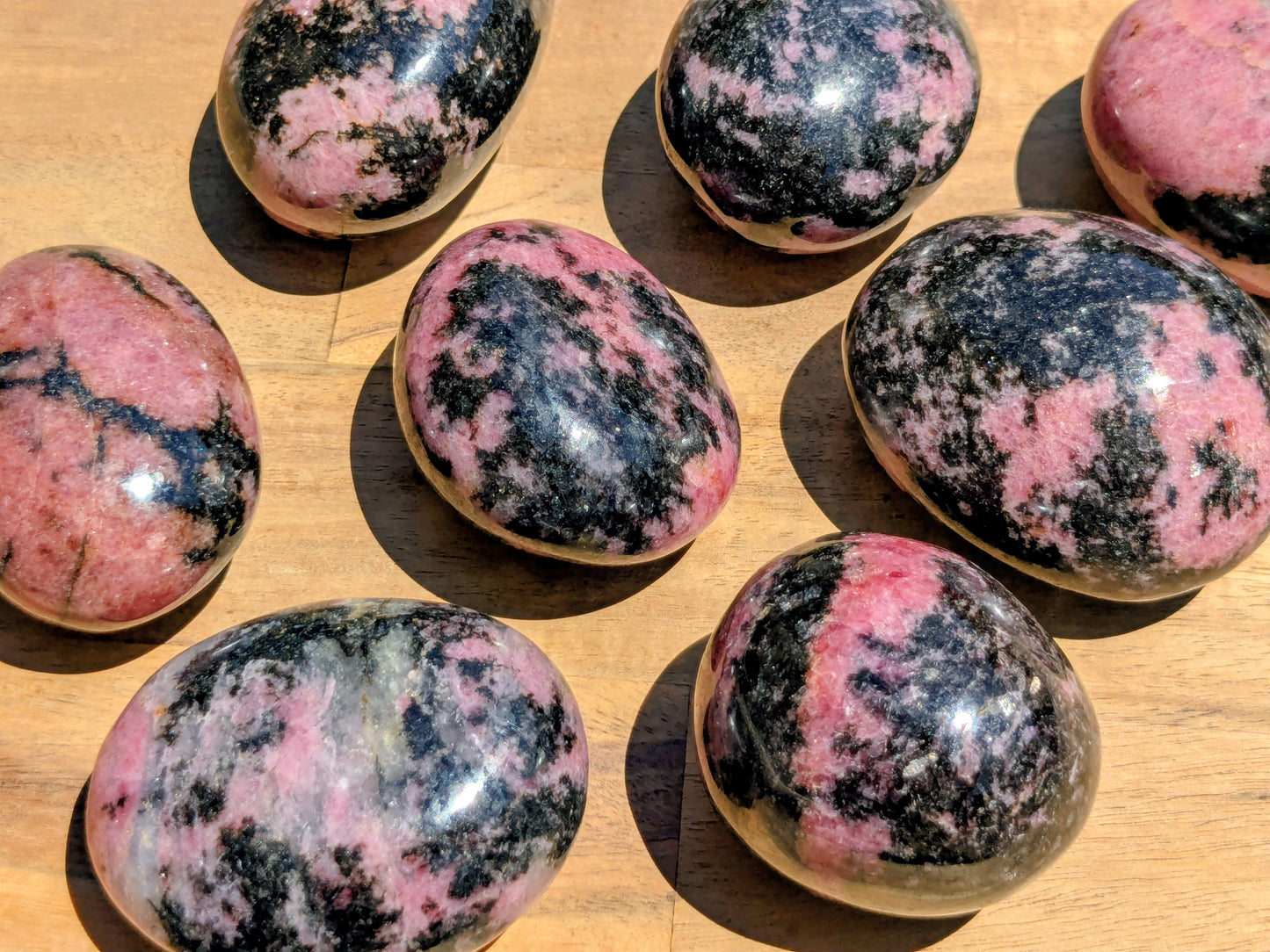 Rhodonite Palm Stones