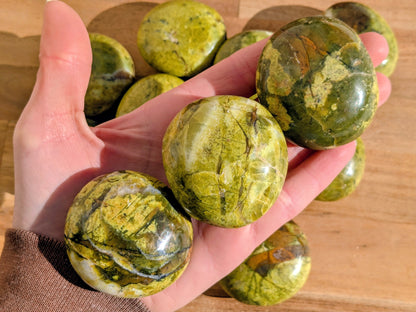 Green Opal Palm Stones