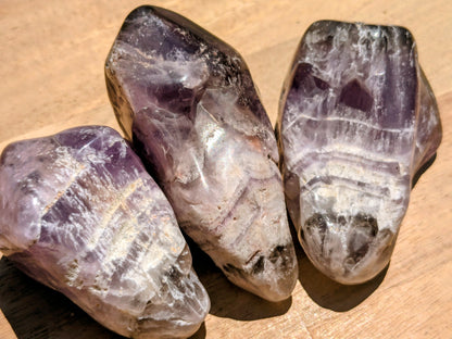 Chevron Amethyst Polished Points