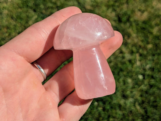 Rose Quartz Mushroom - OOAK
