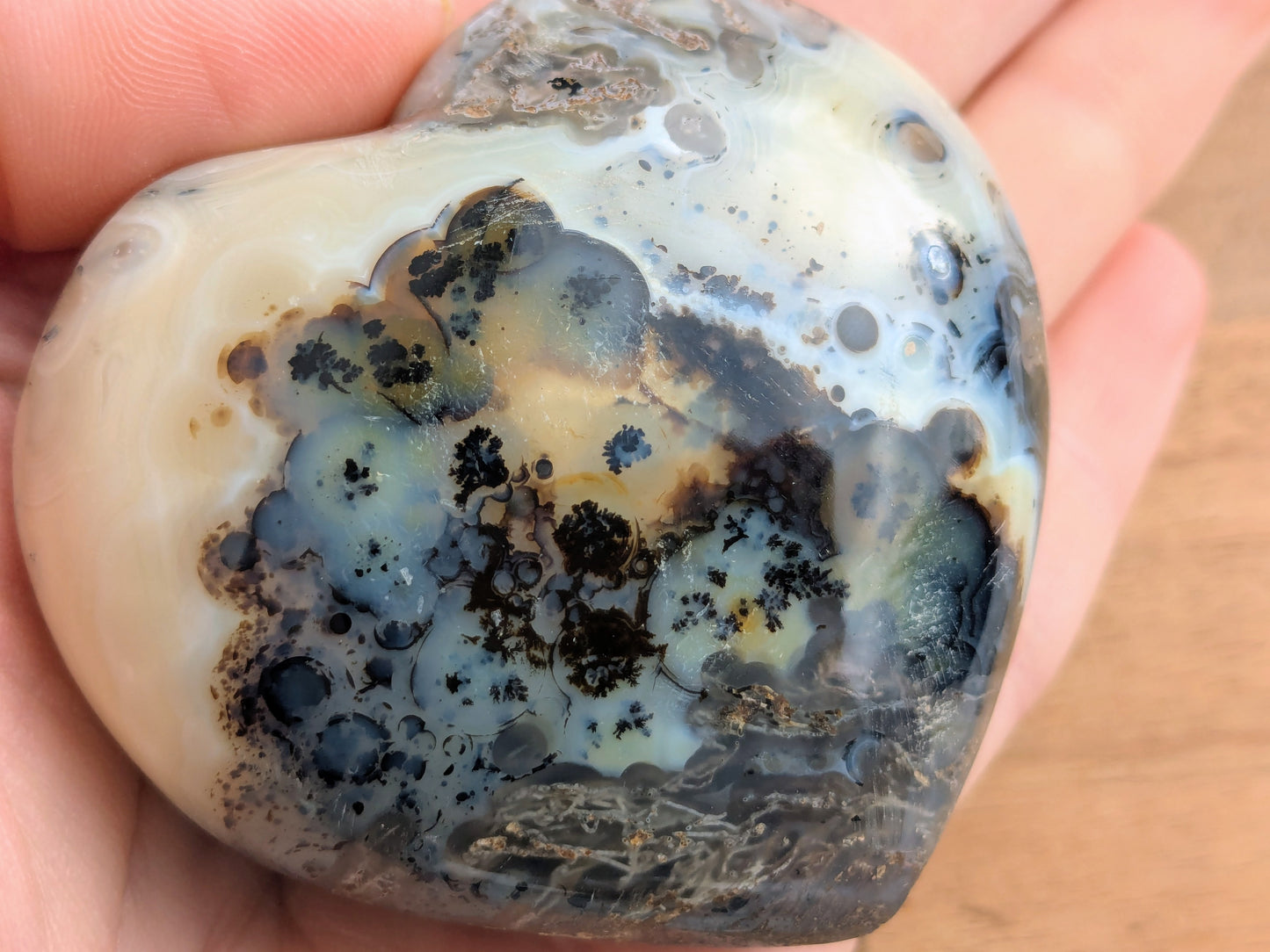 Dendritic Agate Heart - OOAK