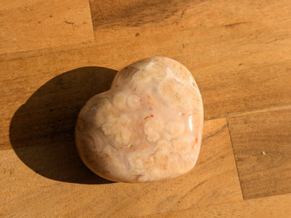 Flower Agate Heart - OOAK