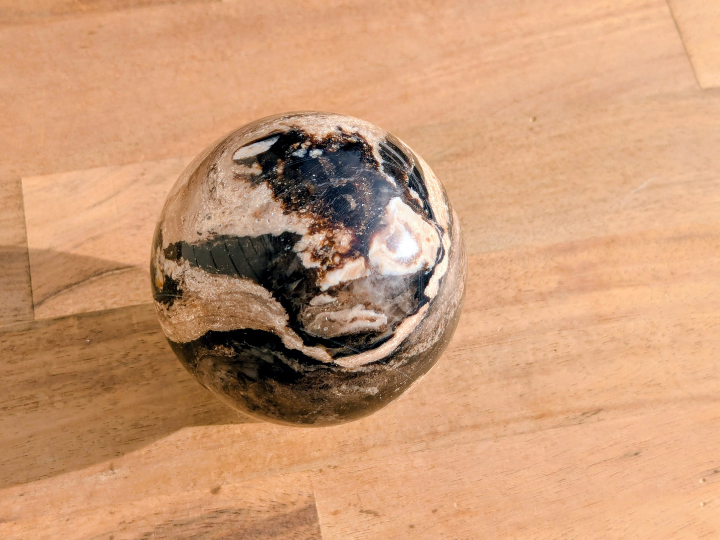 Black Opal Sphere - OOAK