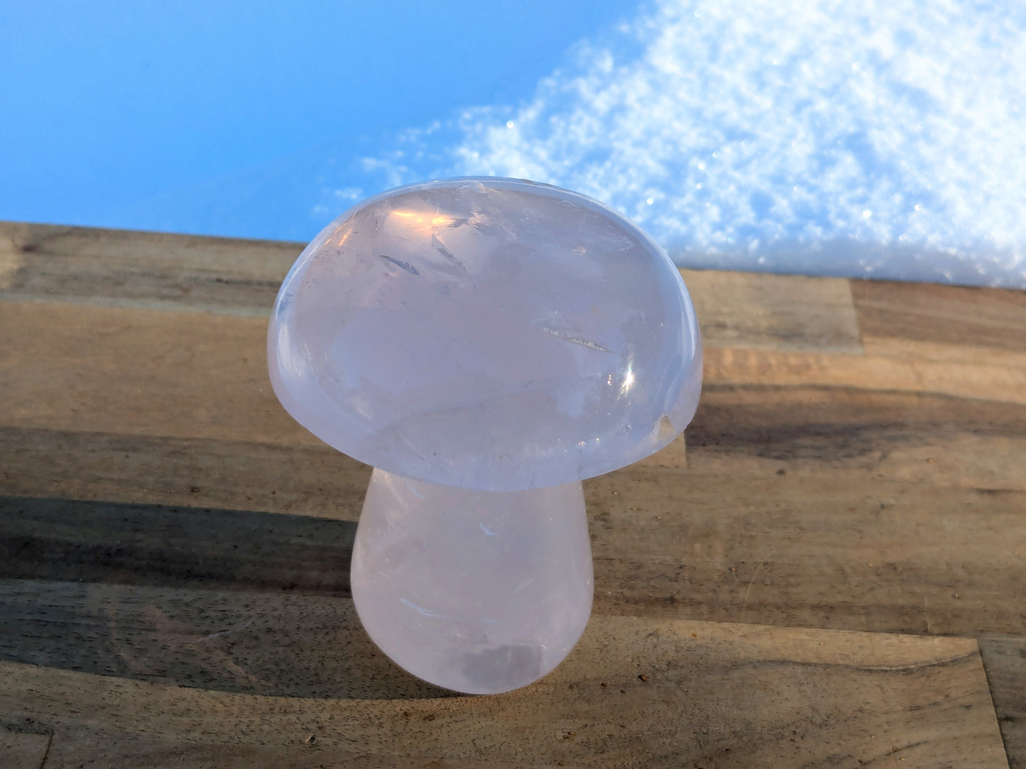 Rose Quartz Mushroom - OOAK