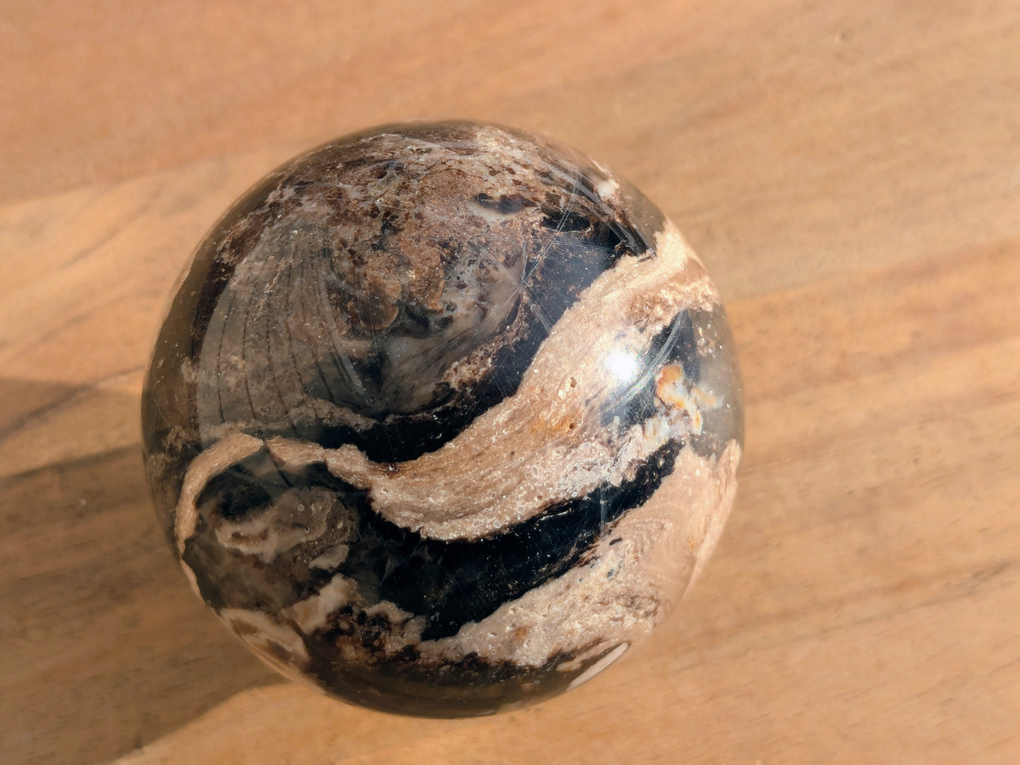 Black Opal Sphere - OOAK