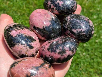 Rhodonite Palm Stones