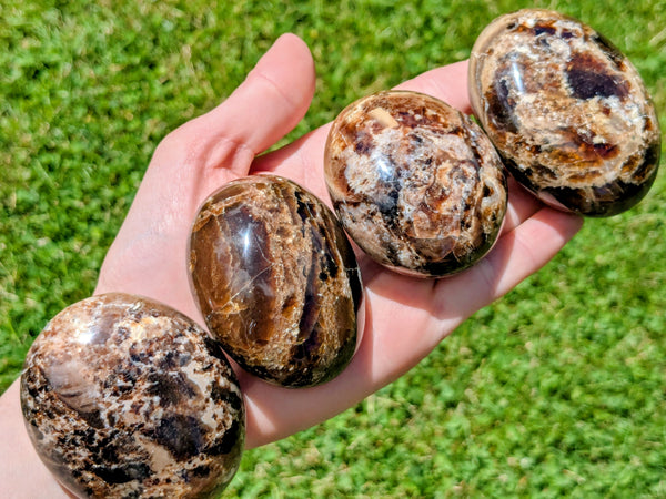 Black Opal XL Palm Stones