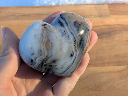 Dendritic Agate Heart - OOAK
