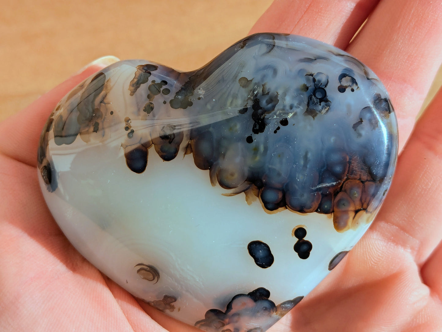 Dendritic Agate Heart - OOAK