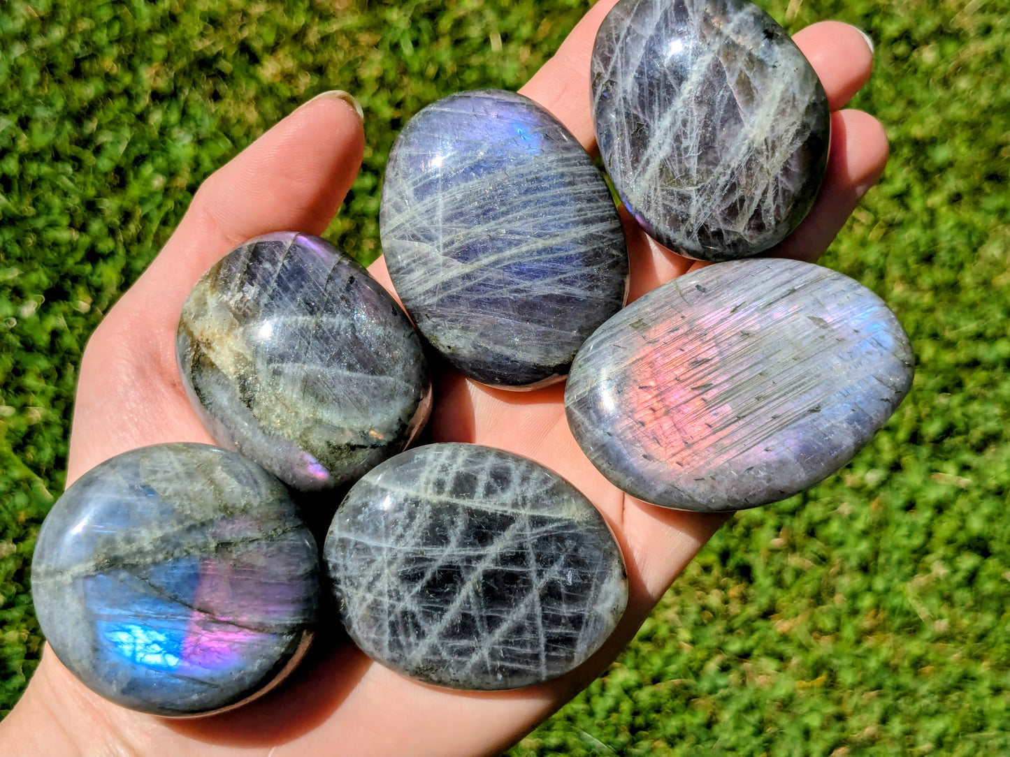 Sunset Labradorite Palm Stones
